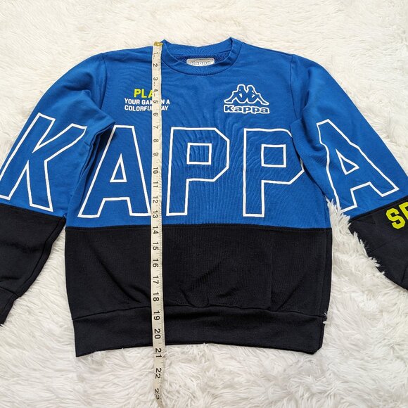 Kappa Unisex Crew Neck BLUE Pullover Loopknit with logo Sweatshirt for 8Yrs - Picture 6 of 8